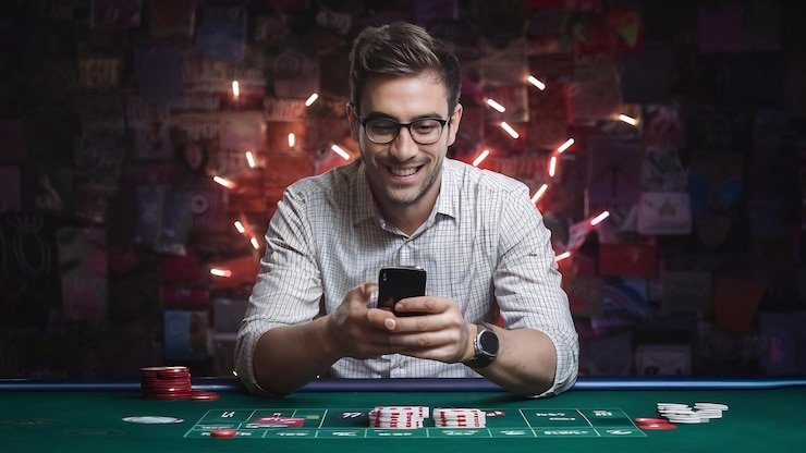 Antarmuka aplikasi mobile gopay88 menampilkan meja dealer langsung dan permainan slot
